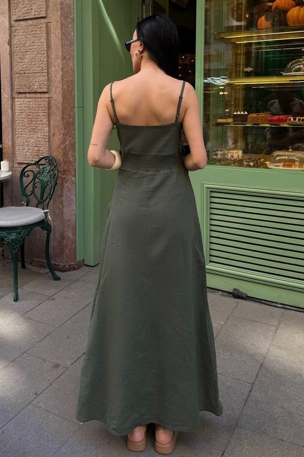 OLIVIA OLIVE DRESS