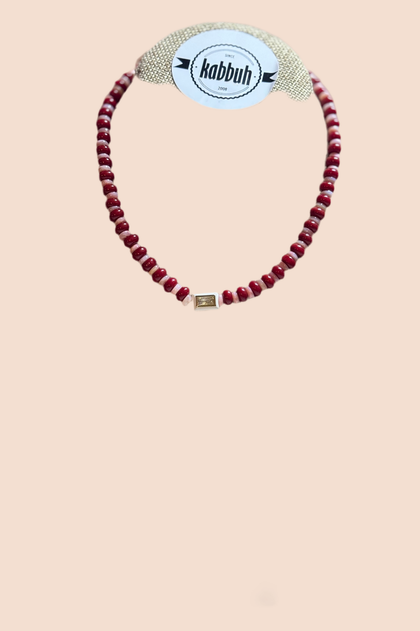 RED AND ROSE NECKLACE