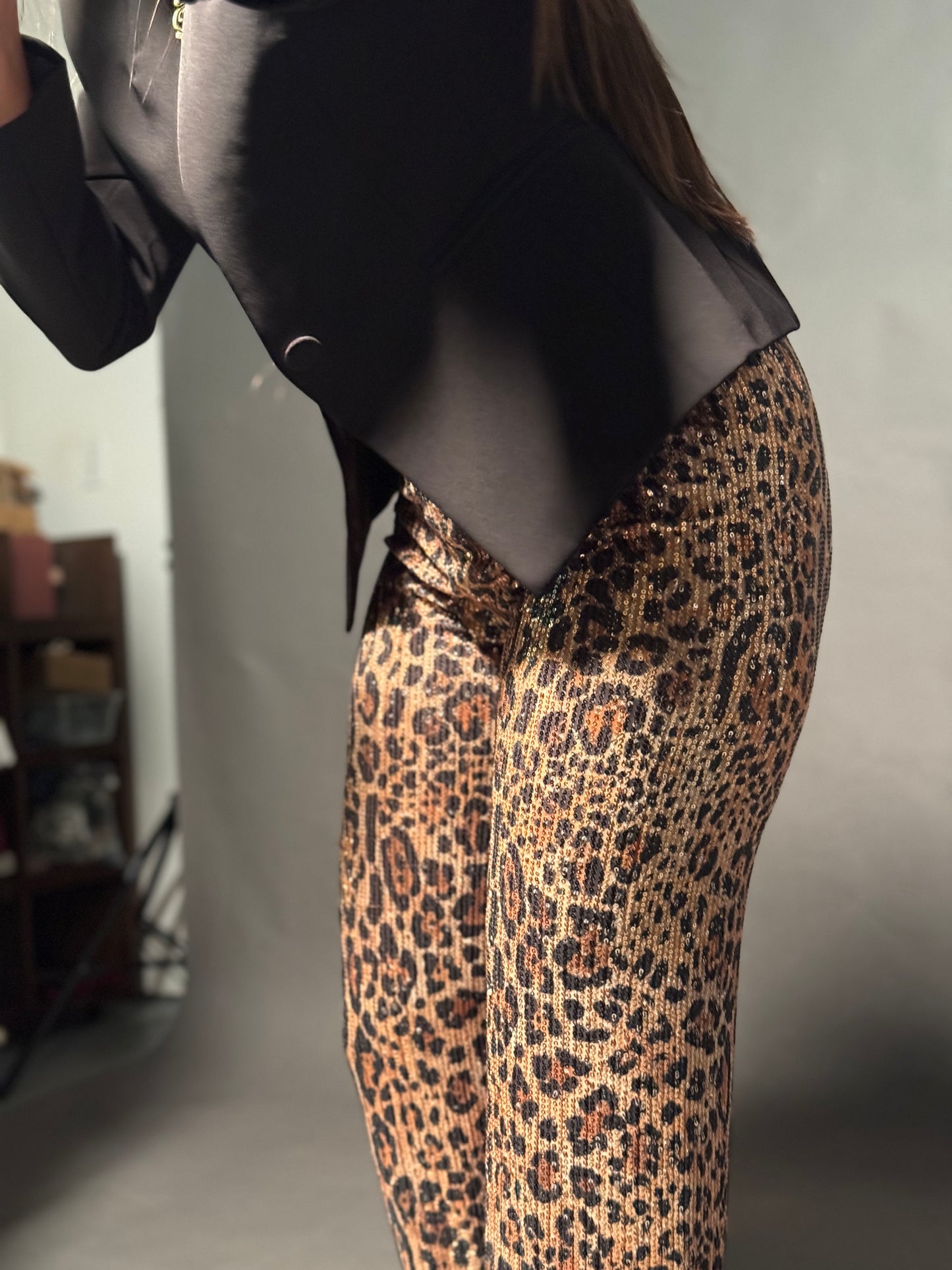 SHINNY ANIMAL PRINT PANT