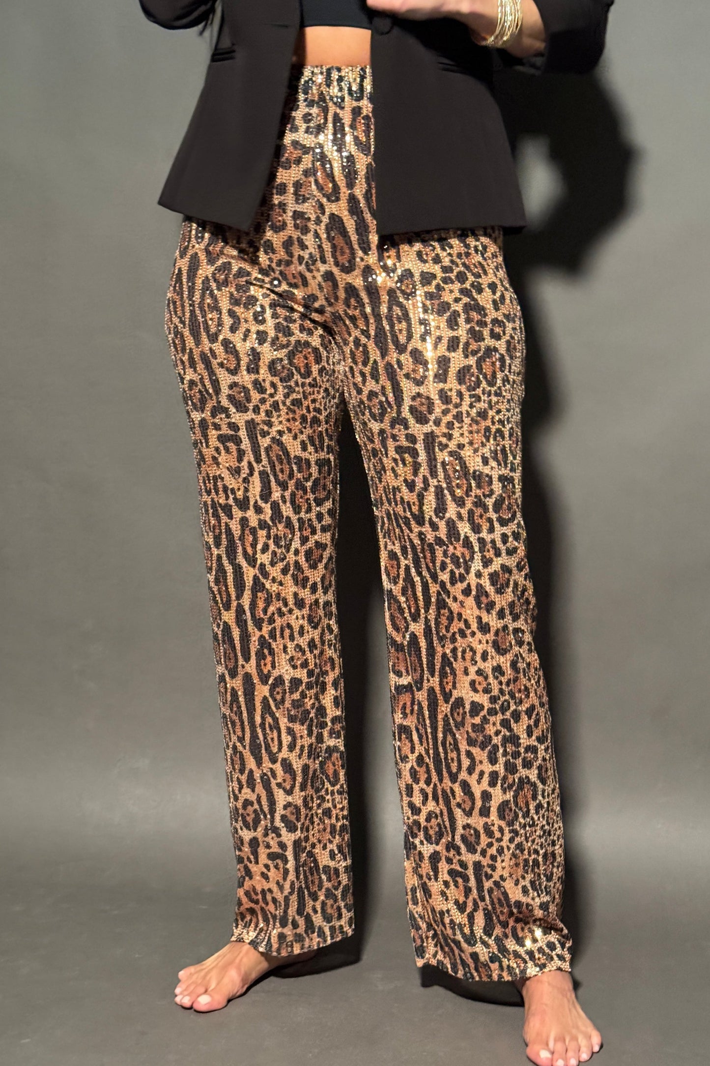 SHINNY ANIMAL PRINT PANT