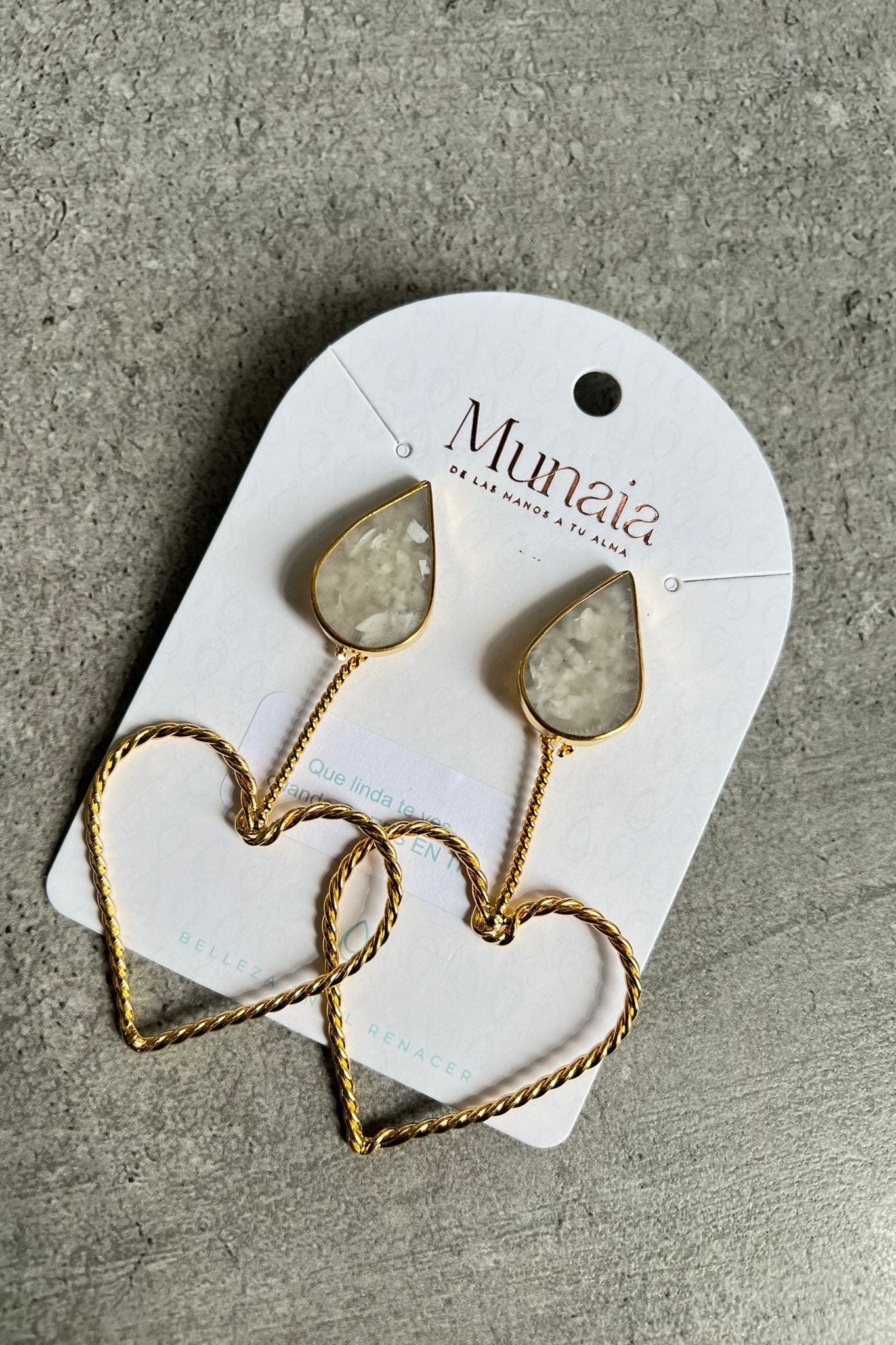 GOLD HEART EARRINGS