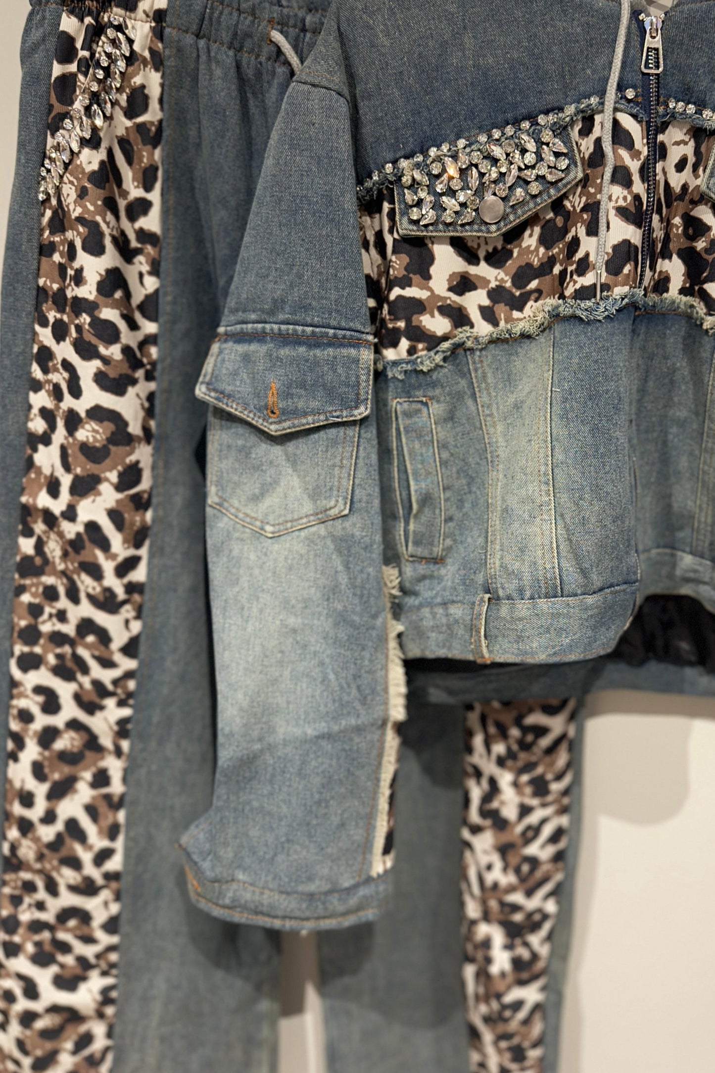 LEOPARDO & DENIM PANT