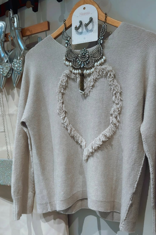 HEART SWEATER BLOUSE