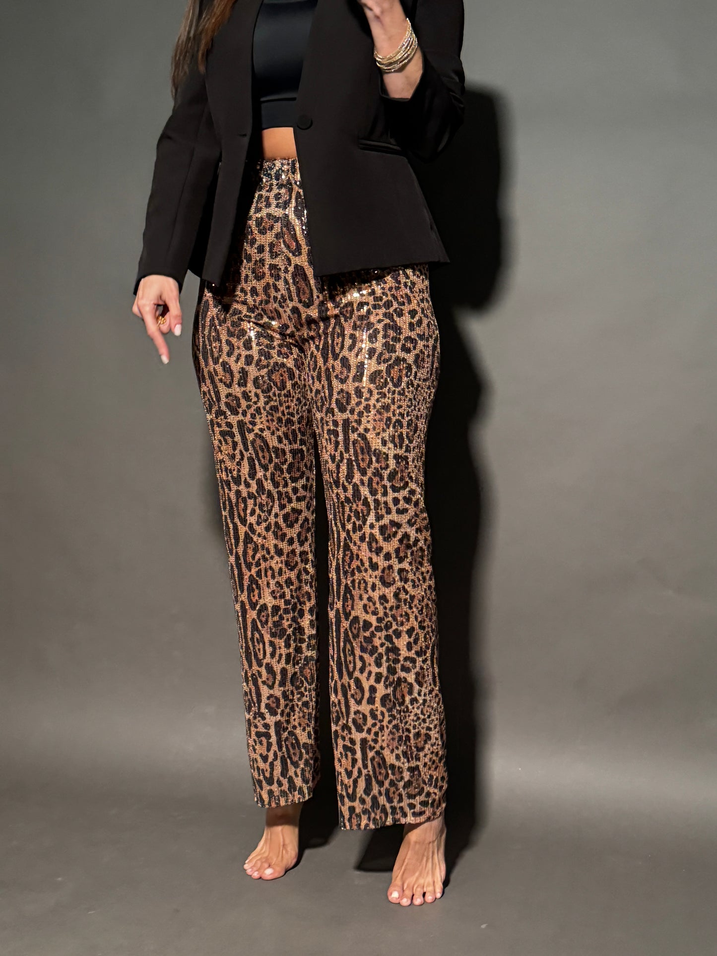 SHINNY ANIMAL PRINT PANT