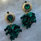 GREEN FLOWERS EARRINGS