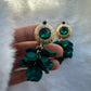 GREEN FLOWERS EARRINGS