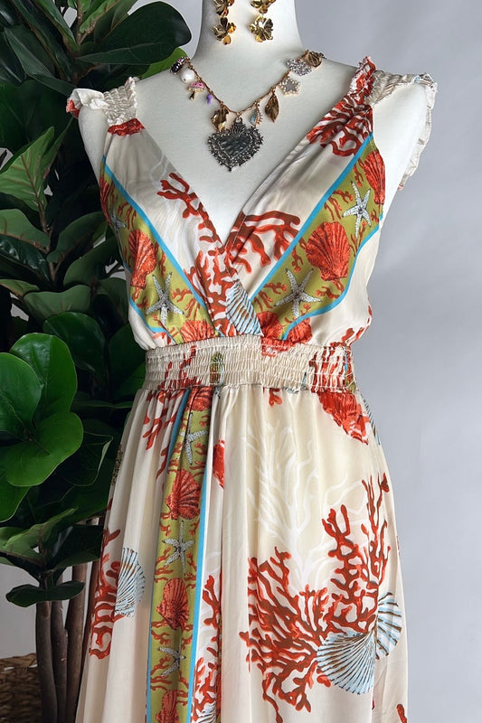 BEACH CORAL DRESS